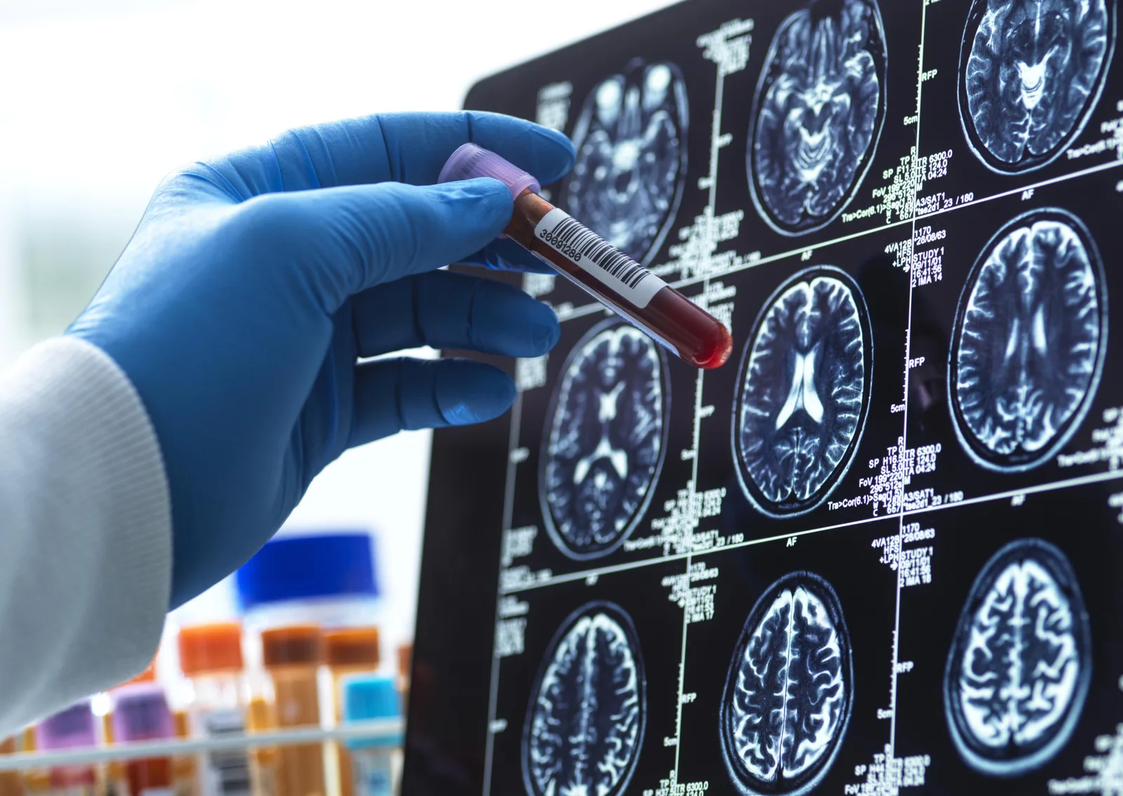Clinician performing a routine diagnostic screening
