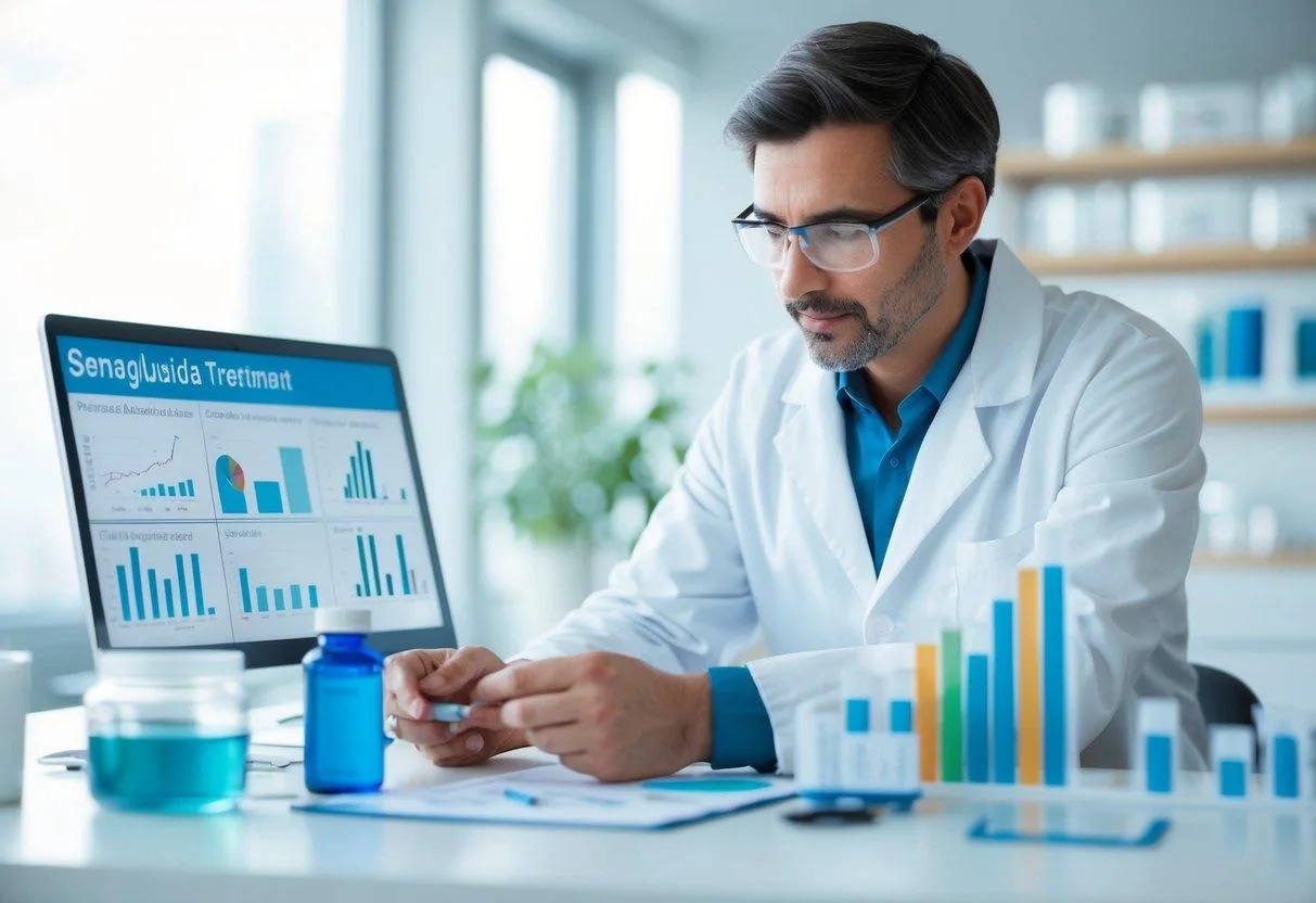 Laboratory researchers reviewing clinical research