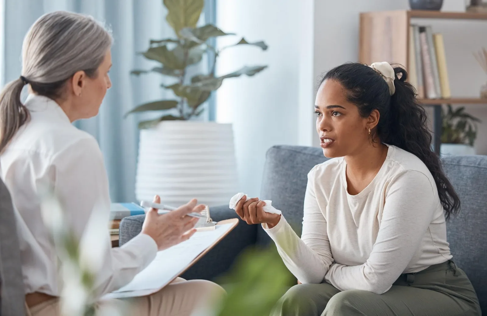 Mental health consultation between clinician and patient
